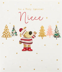 Boofle For A Very Special Niece Cosy Cuddles Cute Christmas Greeting Card