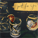 General Birthday Card from Hallmark - Illustrated Drinks Design