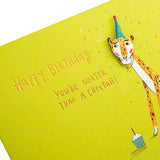 Contemporary Illustrated Cheetah Design Birthday Card