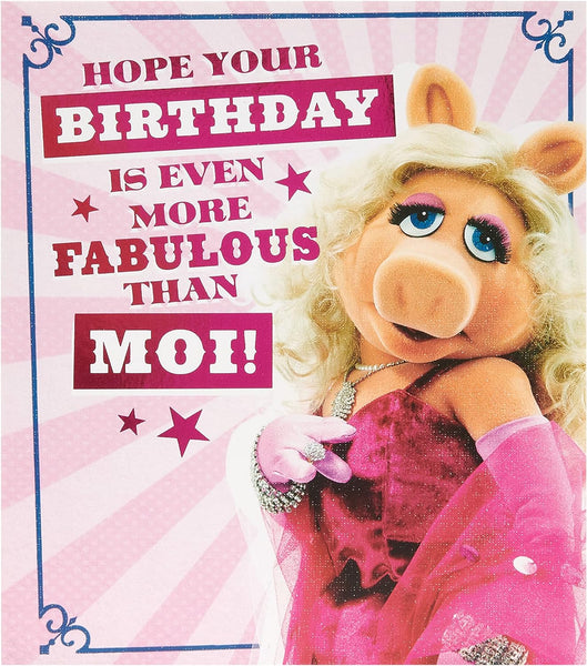 Disney Muppets Miss Piggy Design Birthday Card