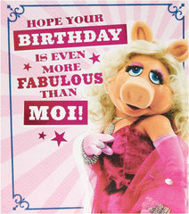 Disney Muppets Miss Piggy Design Birthday Card
