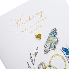 Wedding Card for Couple - Traditional Gold Rings Design