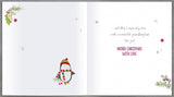 Penguin and Present For Very Special Grand Daughter Christmas Card