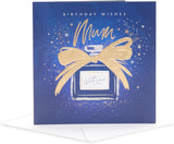 UK Greetings Birthday Card for Mum - Blue & Gold Design