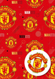 Manchester United Wrapping Paper 2 Sheets & 2 Tags