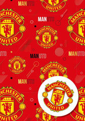 Manchester United Wrapping Paper 2 Sheets & 2 Tags