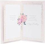 UK Greetings Birthday Card for Mum - Pink Floral Design