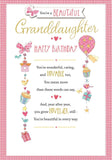 Beautiful Lovable Granddaughter Birthday Card