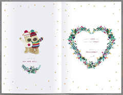 Boofle Embellished for My Wonderful Husband Loving Cute Christmas Greeting Card 771263