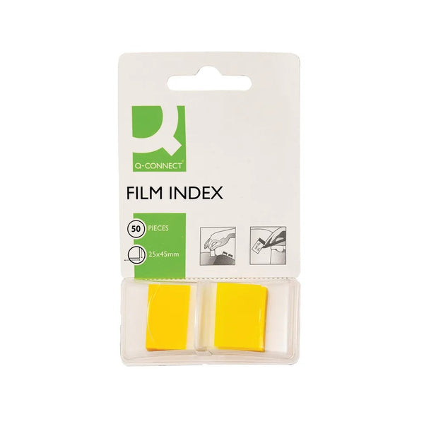 Q Connect 1-inch Page Marker - Yellow (Pack of 50)