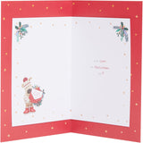 Boofle Just For You Nannie Snowy Poinsettia Cute Christmas Greeting Card