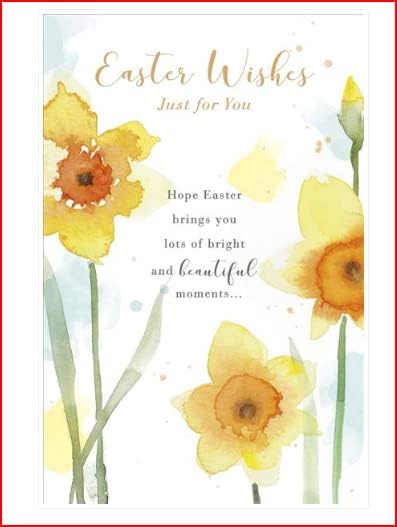 Easter Card - Daffodils Easter Wishes Hopoe easter brings you lots of bright and beautiful moments.