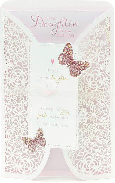 For You Daughter Lazor Cut Design Birthday Card