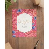 Beautiful Eastern Print Design With Scripted Lettering Daughter Birthday Card