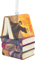 Harry Potter Stacked Books With Wand Christmas Ornament