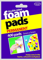 County 400 Double-Sided Foam Pads – 5x5mm Adhesive Cushioning Pads