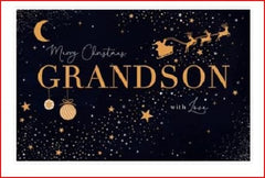 Grandson Merry Christmas Grandson with Love Christmas Card