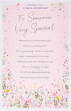 Floral Design For Someone Special Birthday Card with Sentimental Poem