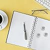 4 x Self Adhesive Metal Pen Holder Silver