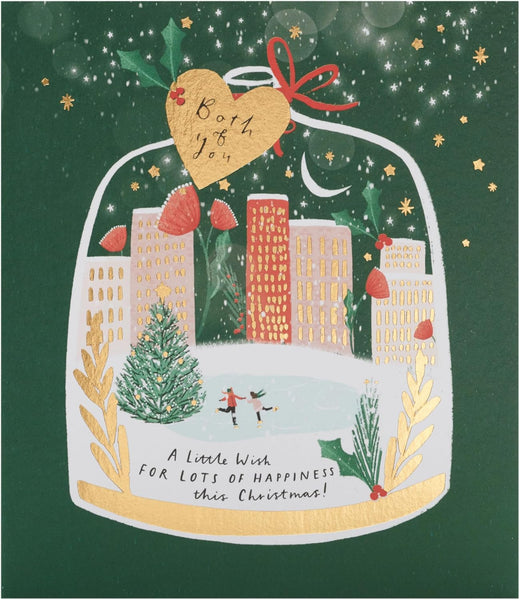 UK Greetings Christmas Card for Both of You - City Ice Rink Design