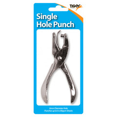 Metal One Hole Single Punch – Handheld Paper Hole Puncher for Office & School