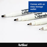 Artline EK-240W4 Calligraphy Pen - Assorted (Pack of 4), black