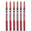 6 x Pilot V5 Liquid Ink Rollerball 0.5 mm Tip Red