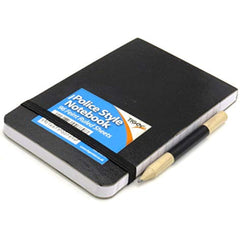 Police Style Elasticated Notebook – Hard Cover, Feint Ruled, Durable Pocket Journal