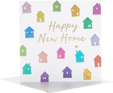 Colourful Houses Design New Home Congratulations Card – Bright & Cheerful Greeting
