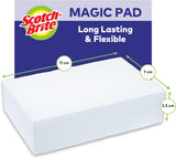 Scotch-Brite Magic Easy Eraser Sponge, 6 Pieces - Removes Variety of Stains and Marks without Chemicals, White