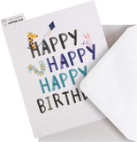 Cute Animal Illustration Design Birthday Card