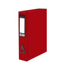 Pukka Brights Box File Laminated Paper on BoardFoolscap 75mm Spine Width Catch Closure Red (Pack 10) - BR-7774