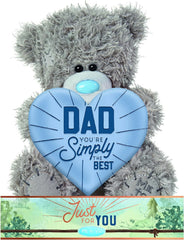 Tatty Teddy Father's Day Card – Adorable Bear with 'Dad, You're Simply the Best' Heart