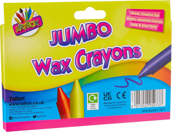 12 Jumbo Wax Crayons | Chunky Crayons for Toddlers, Kids & Early Learning