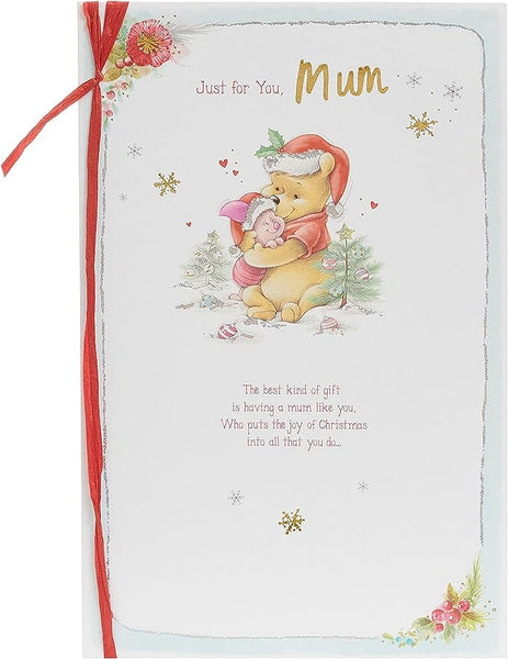 Disney Winnie The Pooh & Piglet Mum Christmas Card