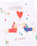 UK Greetings Valentine's Day Card for Husband - Lovely Dogs Design