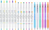 Zebra Pen Journaling & Lettering Set 18 Pack – Dual Tip MILDLINER Pastel Highlighters, Brush Pens, SARASA Gel Pens – Assorted Colouring & Highlighter Pen Multipack for Bullet Journals