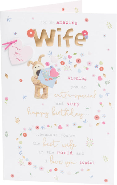Boofle Birthday Card for Wife - Cute Design