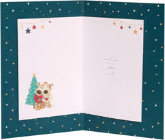 Boofle Embellished Special Son & His Girlfriend Cute Christmas Greeting Card