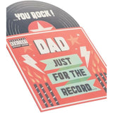 UK Greetings Birthday Card for Dad - Pop-Up Vinyl Record Design