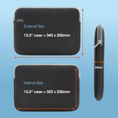 Rapesco 1692 Laptop Sleeve with Antibacterial Protection, Size 13.3”, Black