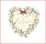 DECORATIVE HEART partner-Partner Christmas Card