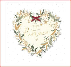 DECORATIVE HEART partner-Partner Christmas Card