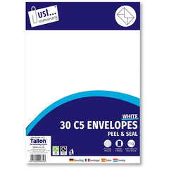 C5 White Envelopes – Pack of 30 | Peel & Seal | 80gsm for Documents & Letters