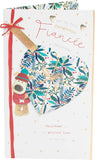 Boofle Embellished My Very Gorgeous Fianc�e Cuddly Cute Christmas Greeting Card