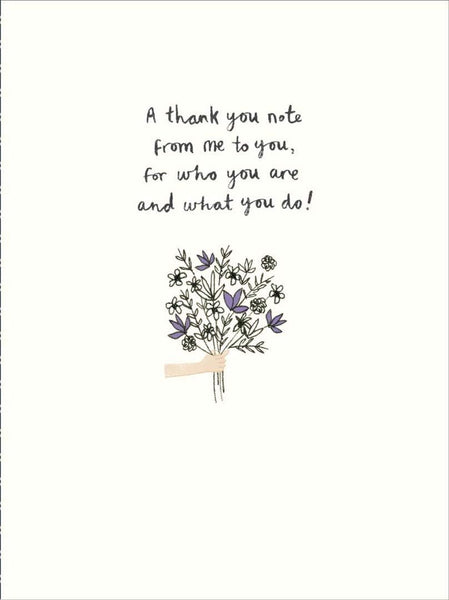 Bouquet of Wild Flowers Design Thank You Card
