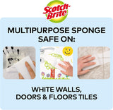 Scotch-Brite Magic Easy Eraser Sponge, 6 Pieces - Removes Variety of Stains and Marks without Chemicals, White
