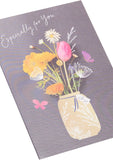 Flower in Jar Design Birthday Card