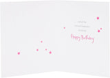 UK Greetings Birthday Card for Daughter - Pink & Gold Design