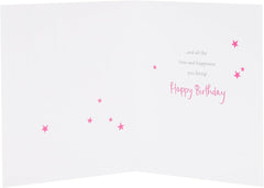 UK Greetings Birthday Card for Daughter - Pink & Gold Design